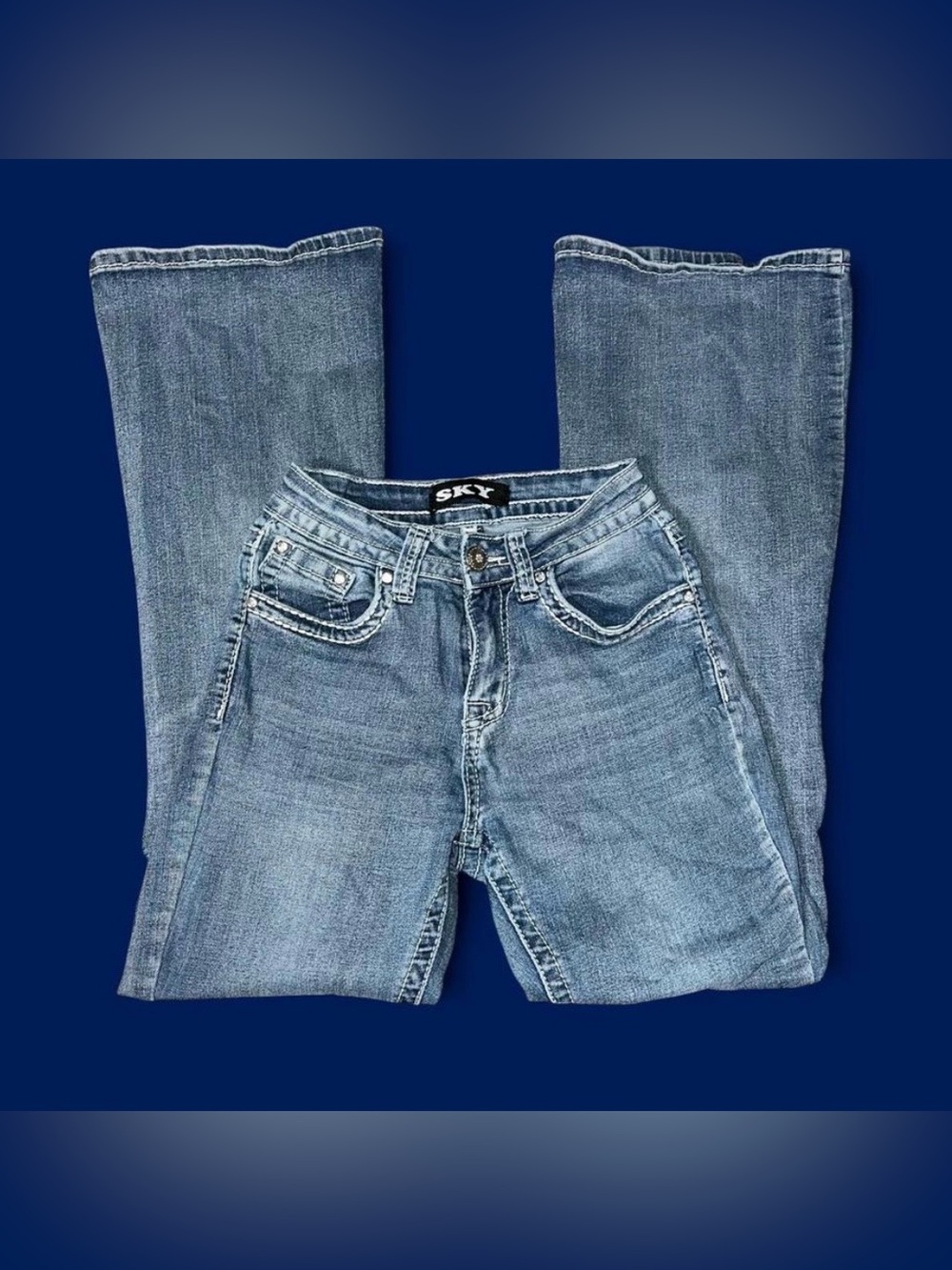 Sky Women's Medium Blue Bootcut Jeans